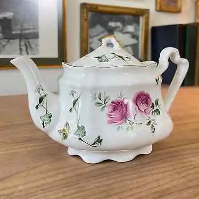 Buy Arthur Wood & Son Pink Roses On The Vine Teapot, English 3 Cup Teapot • 56.90£