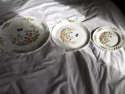 Buy Three Aynsley Cottage Garden Plates  Please Look At Photos ( Never Used ) • 20£
