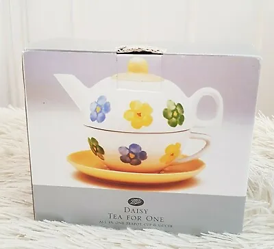 Buy Vtg 90s Boots Daisy Tea For One Teapot Cup & Saucer Boxed Yellow & White Floral • 16.96£