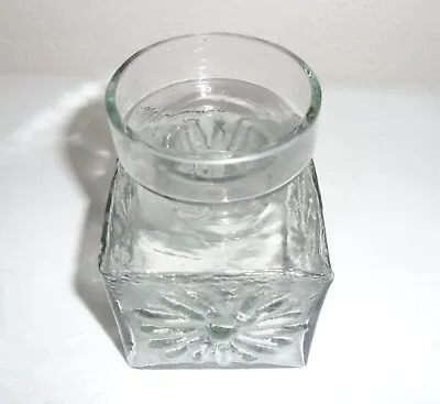 Buy Vintage 1970's Dartington Frank Thrower Textured Glass Candle Holder/Vase • 12£