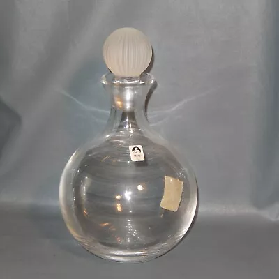 Buy Vintage Rare SASAKI Crystal Frosted SPHERE Fluted Ball DECANTER Modern Art Glass • 128.03£