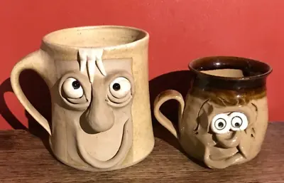 Buy Studio Art Pottery Set Of 2 Ugly Mug/ Pretty Ugly Mugs Wales Handmade Vintage • 15.99£