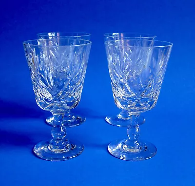 Buy Four Royal Brierley Crystal Cut Glass Wine Glasses RBR31 ? 12.5cm Etched Mark • 21.99£