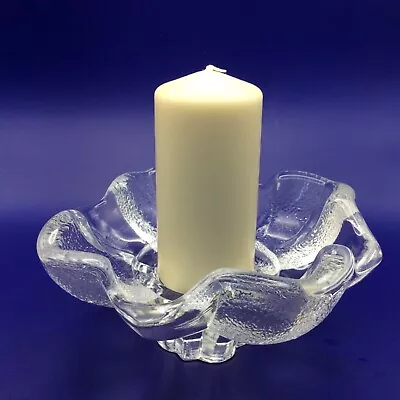 Buy Orrefors Swedish Crystal Glass Pillar Candle Stick - Lars Hellsten • 21.99£