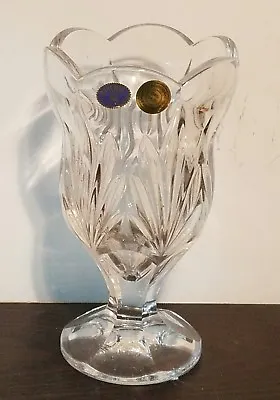 Buy Bohemia Czech Olvonate Kristalove 24% PbO Lead Crystal Pedestal Vase • 15.19£