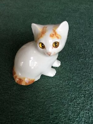 Buy Winstanley Pottery White/ginger Seated Kitty - Amber Glass Eyes- 11cms Tall • 25£