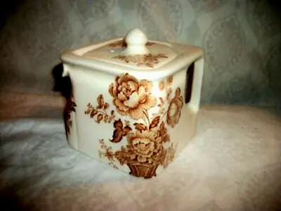 Buy Antique Royal Staffordshire Charlotte Cube Tea Pot Brown Clarice Cliff English • 71.61£