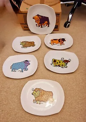 Buy Vintage 1970's Set Of  6 English Ironstone BEEFEATER Steak And Grill Plates • 20.99£