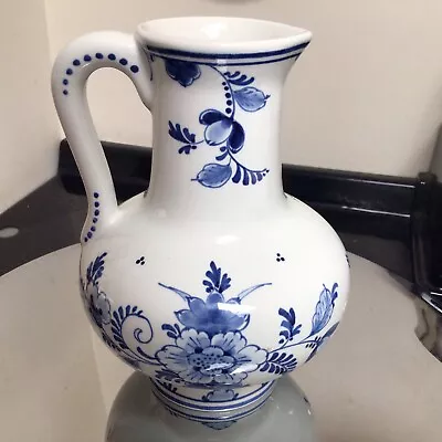 Buy VINTAGE Delft Hand Painted Holland BLUE WHITE DELFT  JUG Immaculate • 12.80£