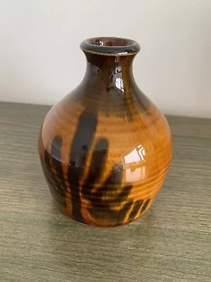 Buy Bob Culloden Scottish Pottery Stoneware Bud Vase Mustard Yellow Brown Retro • 7.99£