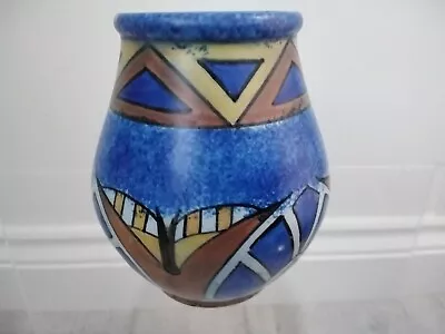 Buy Art Deco Clews & Co Chameleon Ware Hand Painted Vase By E. Firmstone # 77 • 69.99£