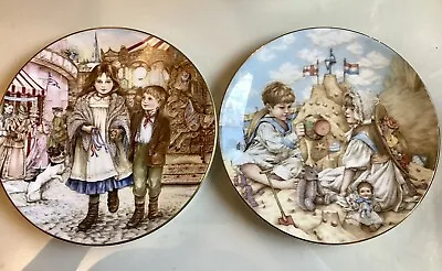 Buy Two Royal Worcester Childhood Decorative Plates, Fairground Magic, Sandcastle • 8£