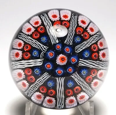 Buy Large Colorful Strathearn Paneled Millefiori Paperweight • 156.60£