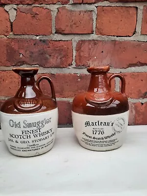 Buy Two Vintage Stoneware Scotch Whisky Storage Jars Maclean's & Old Smuggler • 20£