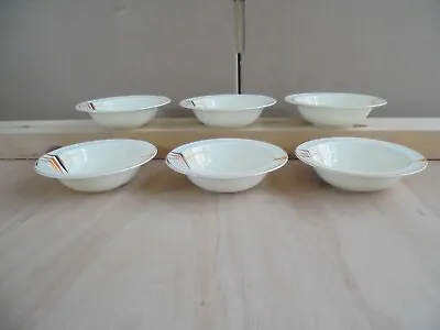 Buy 6 X Crown Ducal Art Deco Rimmed Fruit Dishes  - Pattern Unknown. • 12£
