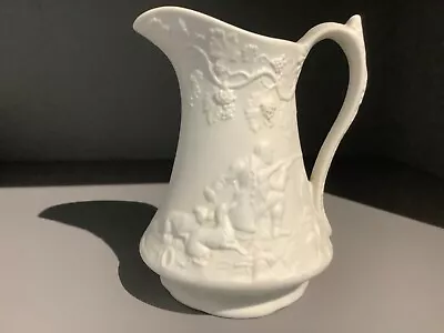 Buy Parian Ware White Jug Approx 4 Inches Tall With Hunter Design • 4£
