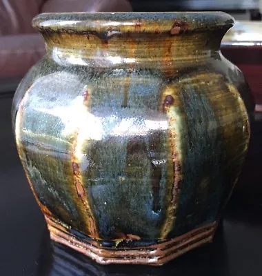 Buy John Glick Pottery Midcentury Ribbed Vase Rare Shape Signed • 365.93£