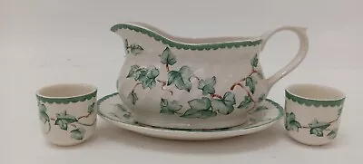 Buy Vintage BHS Country Vine Gravy Boat + Egg Cups Decorative Collectables Pre-Owned • 6.99£