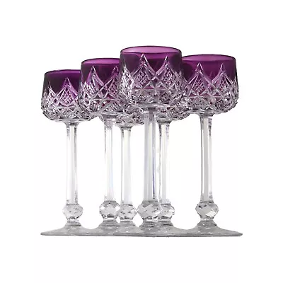 Buy BACCARAT Crystal - COLBERT Design - Set Of 6 Amethyst Hock Wine Glasses - 7 3/4  • 1,200£