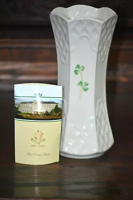 Buy Irish Belleek Shamrocks Decorated Porcelain Vase - 6 7/8  • 17.25£