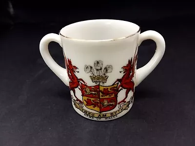 Buy Goss Crested China - ARMS OF WALES/RED DRAGON Crests - 2 Handled Mug - Goss. • 6£