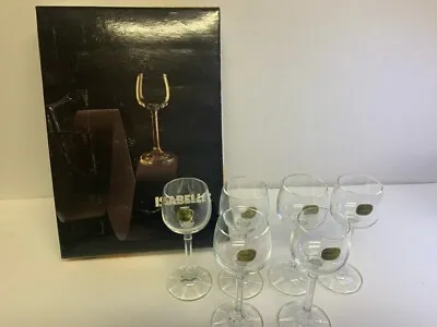 Buy Vintage Set Of 6 Isabelle Crystal Cordial Glasses Made In Bohemia Czechoslovakia • 37.71£