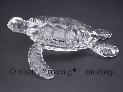 Buy SEA TURTLE Figurine@ CUTE CRYSTAL Glass REPTILE Collectable Gift@BEACH MARINE • 19.99£