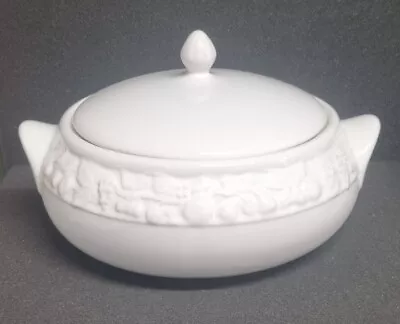 Buy St Michael M&S Casserole/Serving Tureen With Lid White Embossed New  • 19.99£