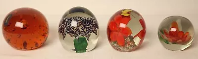 Buy Vintage Collectible Glass Paperweights-4 Items Included(Combined Weight: 1.85kg) • 14.40£