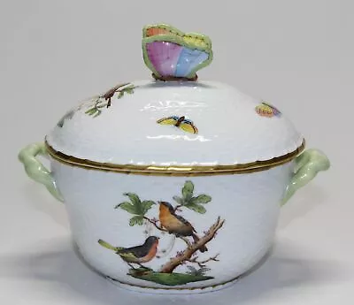 Buy Herend Rothschild Butterfly Finial Covered Bon Bon Dish/sugar Bowl • 90.13£