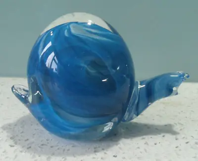 Buy Mtarfa Glass Paperweight Blue Glass Snail Good Condition • 19.99£