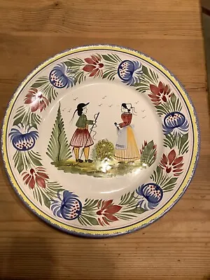 Buy   Breton Traditional Handpainted Plate By H B Henriot Of Quimper • 25£