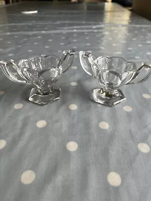 Buy Two Very Sweet Glass Vintage Trophy Shaped Bowls • 10£