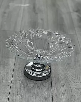 Buy Stunning Latest Round Silver Diamond Crystal Bling Fruit Bowl Latest Design • 33.99£