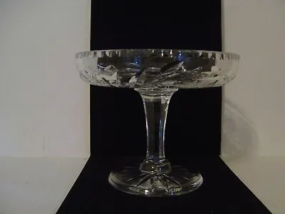Buy Vintage Cut Glass Pedestal Compote Bowl Dish Diamond And Leaf Pattern • 5.68£