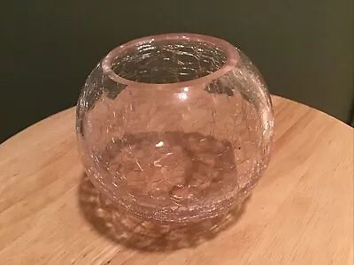 Buy Crackle Glass Rose Bowl / Vase 3.5” • 14.11£