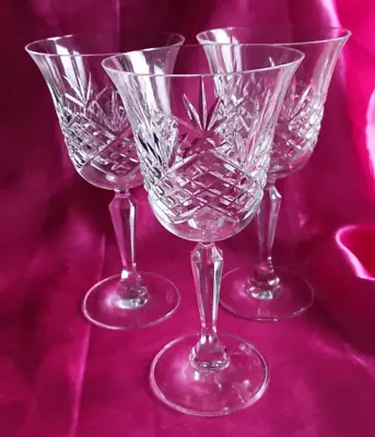 Buy Edinburgh Lnternational Crystal Wine Glasses X 3 • 10£