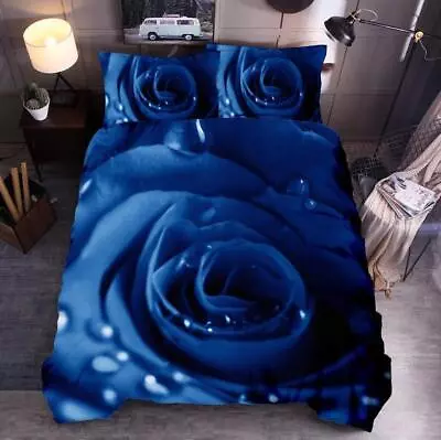 Buy Rose Romantic Quilt Duvet Cover 2Pcs Bedding Set Double Single King Size #fecg • 46.79£