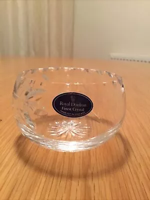Buy Vintage Royal Doulton Finest Crystal Trinket Dish Original Box • 5.50£