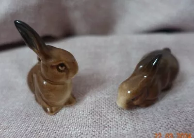Buy Rabbits - Beswick, England - Small, Cute, Vintage, Brown Figurines • 40£