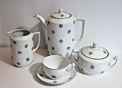 Buy Vintage Victoria Floral Teapot Creamer Sugar Bowl Teacup Saucer 7-piece Tea Set • 56.67£