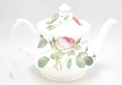 Buy Vintage Roy Kirkham Redoute Rose Teapot English Bone China Decorative • 34.95£