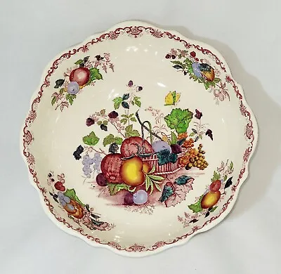 Buy Mason's Patent Ironstone Soup Or Fruit Bowl/Footed W/Gold Rim Made In England  • 81.08£
