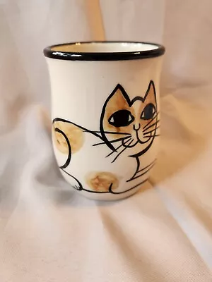 Buy Karen Donleavy KD Cat With Brown Spots Pottery Mug • 24.14£