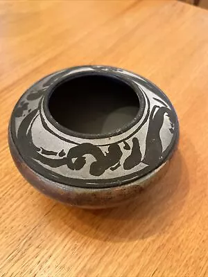 Buy Scott Lindberg 81 Raku Pottery Bowl Vase Signed Stidio Art Ethnic VibeMonochrome • 30.74£