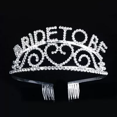 Buy Bride To Be Tiara Sparkle Hen Party Crown Bridal Shower Gift Hen Do Bachelorette • 4.99£
