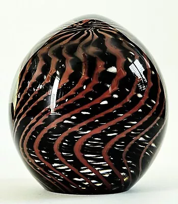Buy Peter Schiller Signed Studio Art Glass Modernist Vortex Swirl Paperweight 1986 • 67.23£