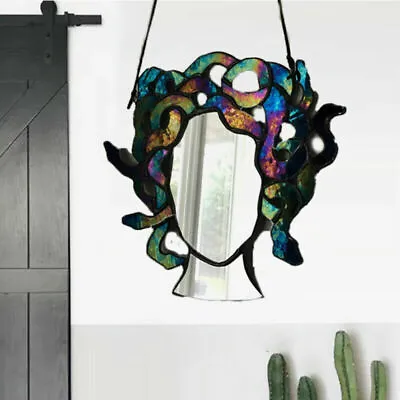 Buy Medusa Stained Glass Mirror Suncatcher Wall Window Hanging Decor Home Ornament • 11.99£