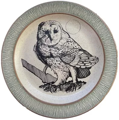 Buy Purbeck Pottery 8 1/2 Inch Diameter Plate Decorated With An Owl And Moon • 8£