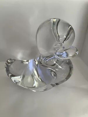 Buy Vintage Wedgwood ? Clear Glass Duck Paperweight • 4.99£